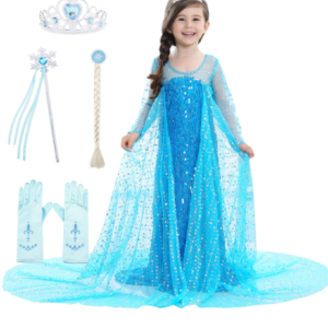 Girls Princess Dress Up Birthday Party Luxury Cosplay Costume Outfit with Accessories